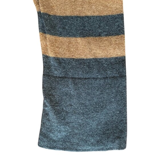 Ann Taylor LOFT Gray & Camel Striped 3/4 Sleeve Sweater Womens Size Small - Picture 9 of 11